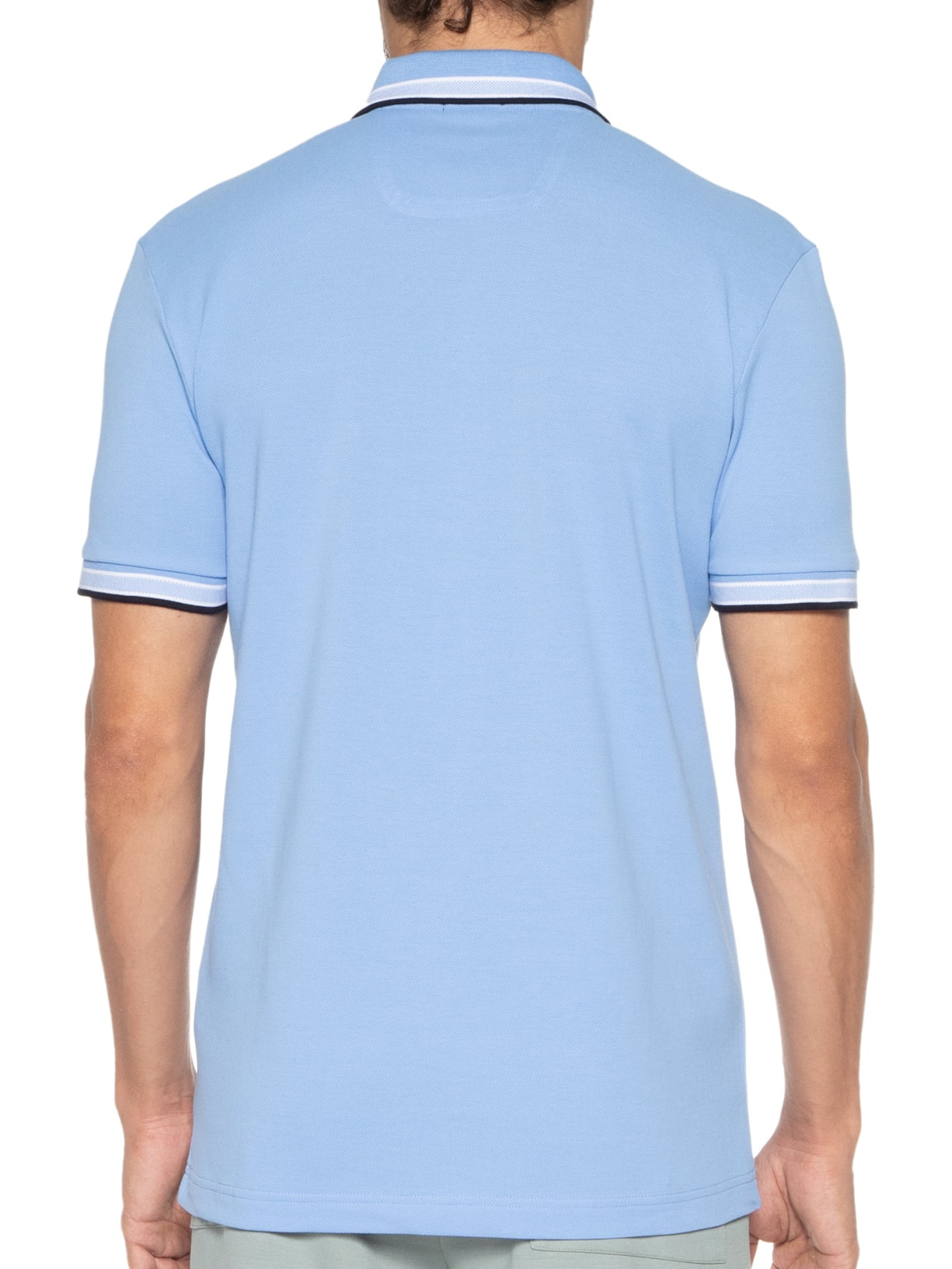 Polo Masculina Manga Curta Paddy Azul Boss