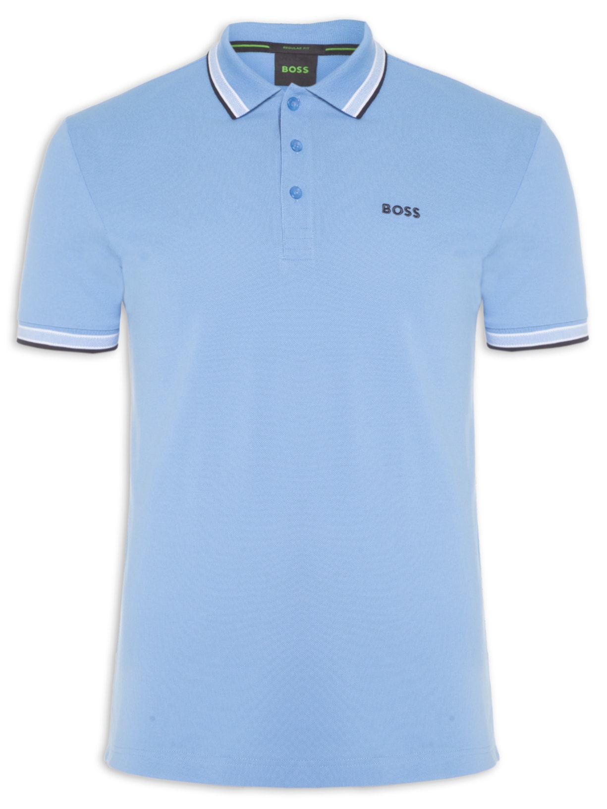 Polo Masculina Manga Curta Paddy Azul Boss