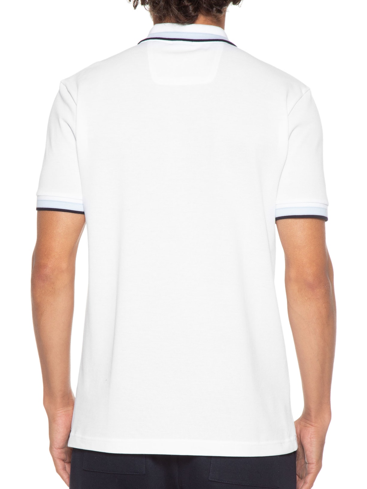 Polo Masculina Manga Curta Paddy Branco Boss