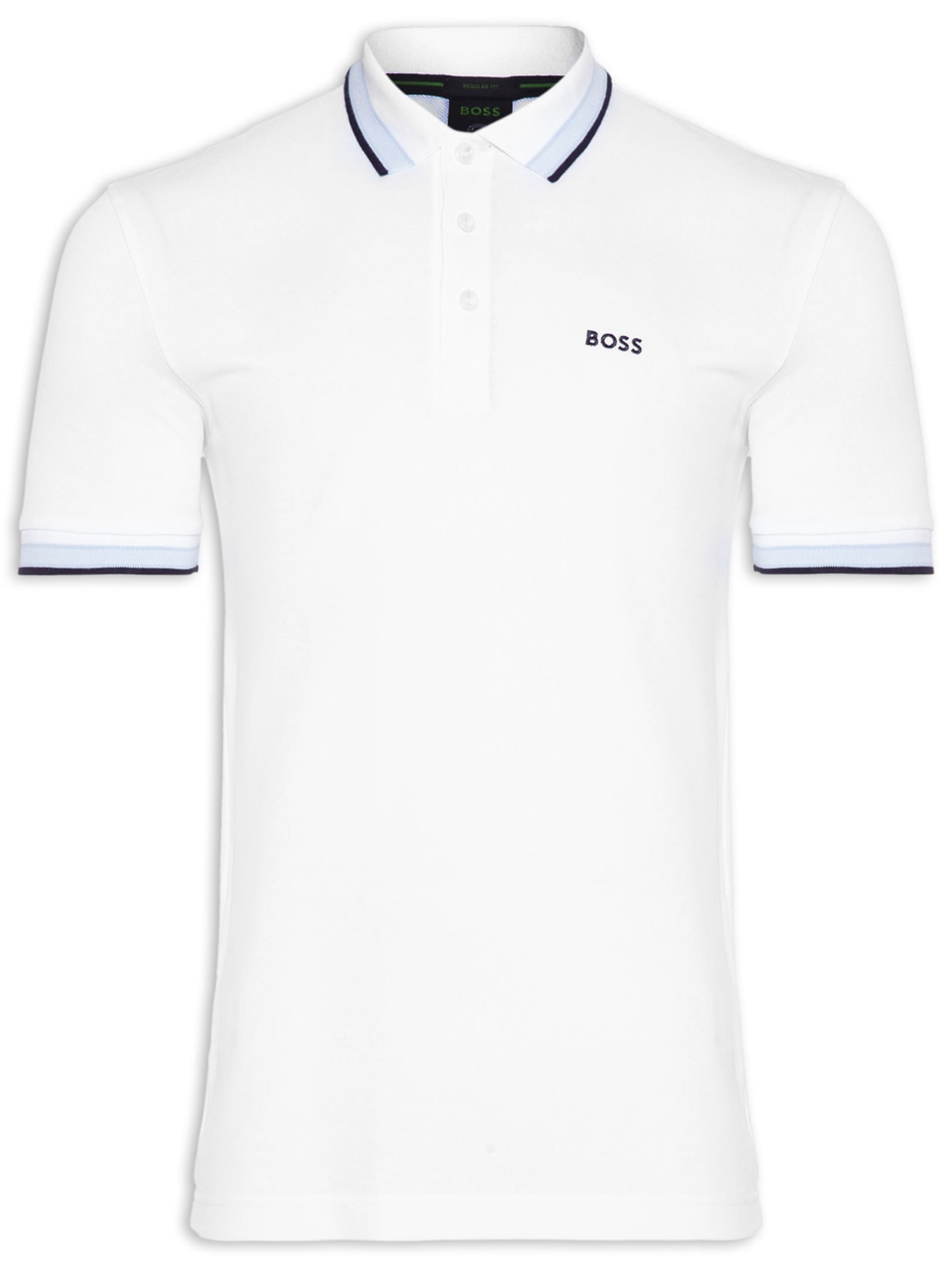 Polo Masculina Manga Curta Paddy Branco Boss