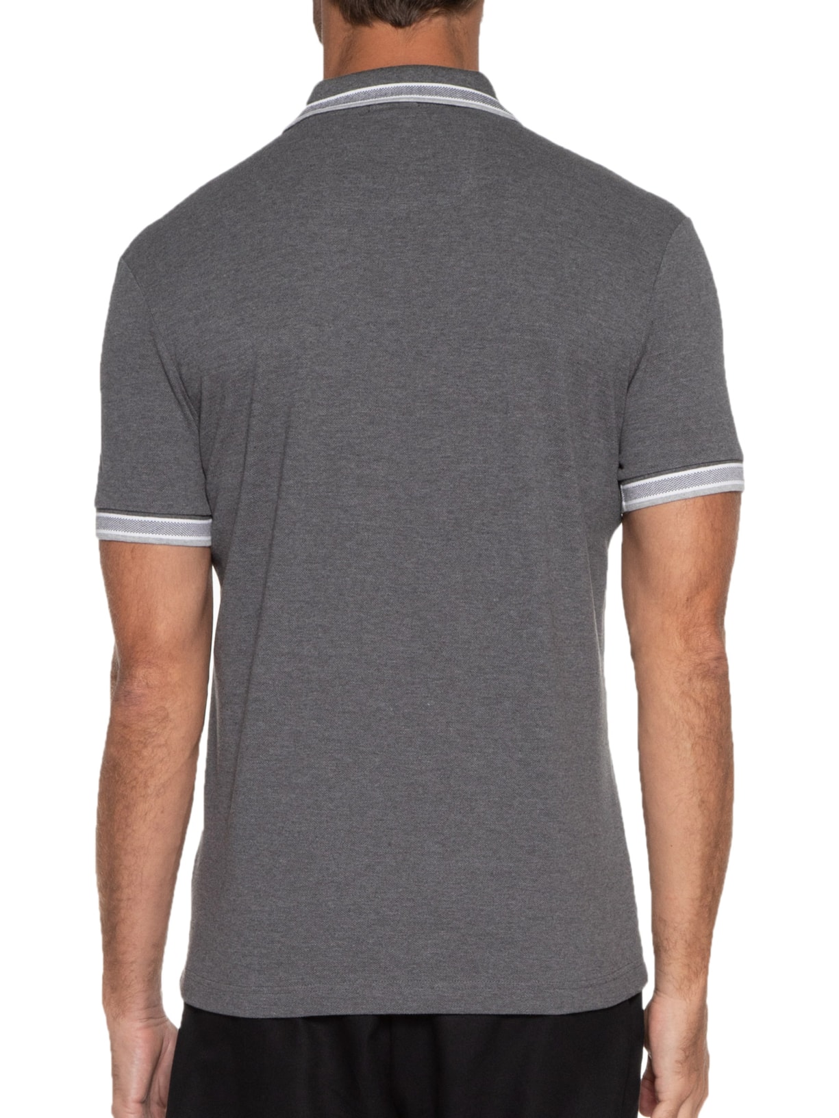 Polo Masculina Manga Curta Paddy Cinza Boss