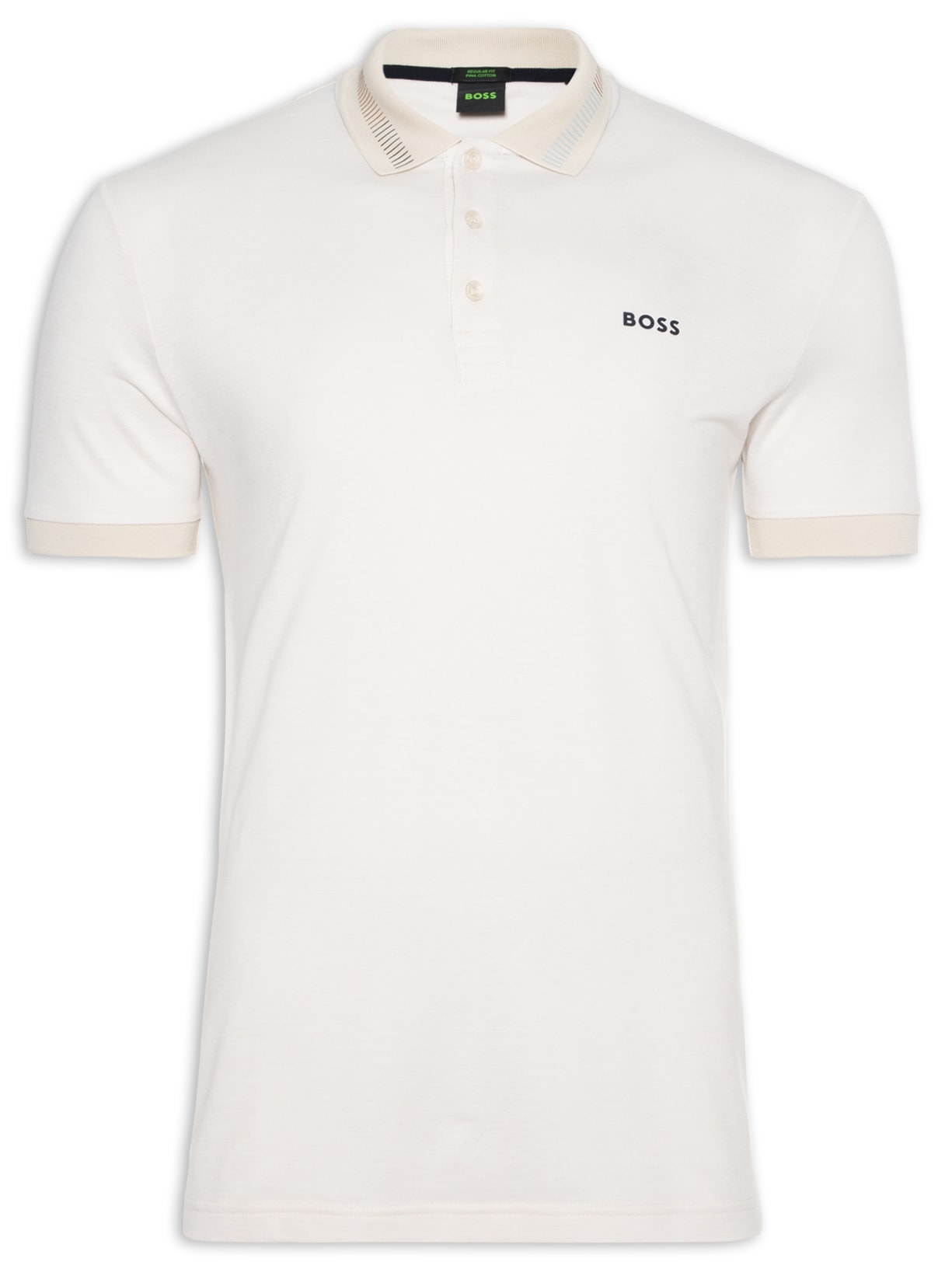 Polo Masculina Manga Curta Paddy Off White Boss