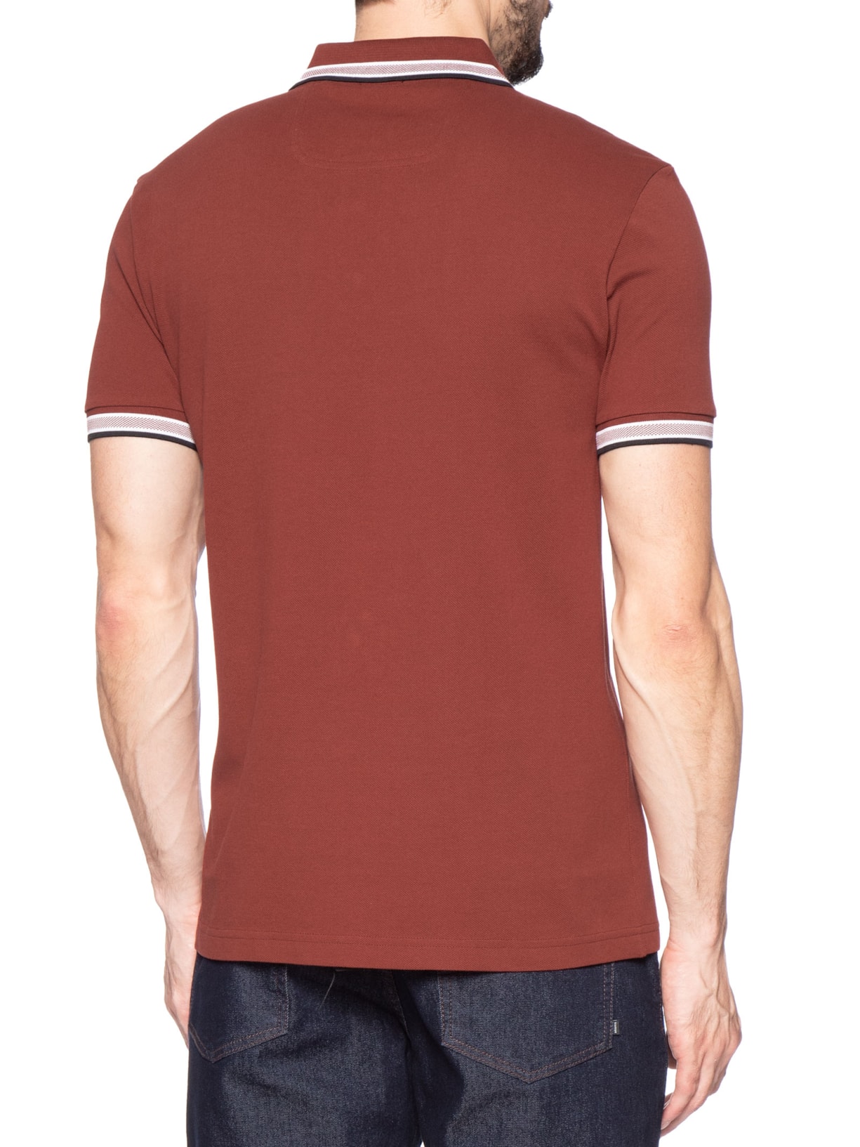 Polo Masculina Manga Curta Paddy Rosa Boss