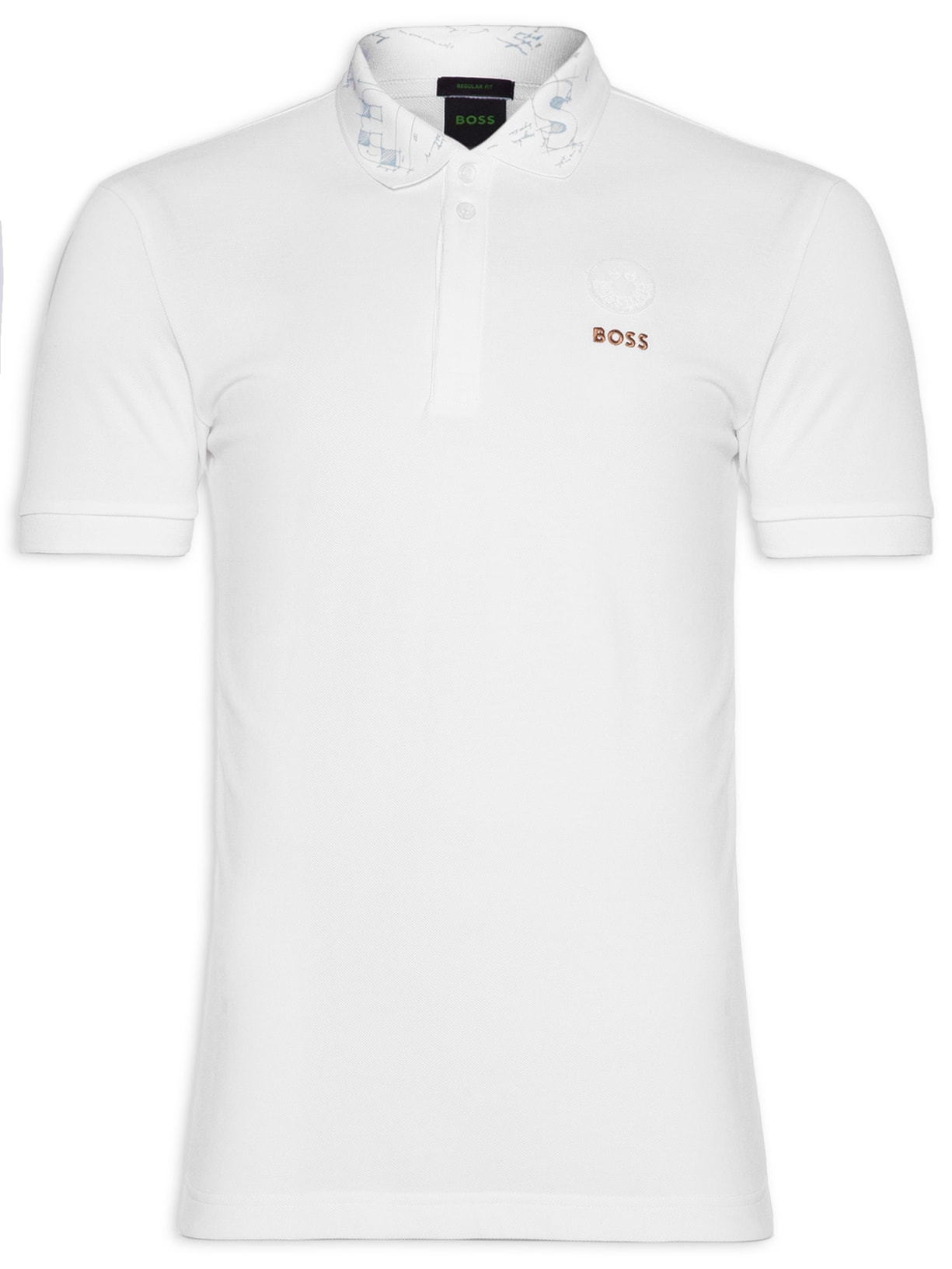 Polo Masculina Manga Curta Paddyart - Branco