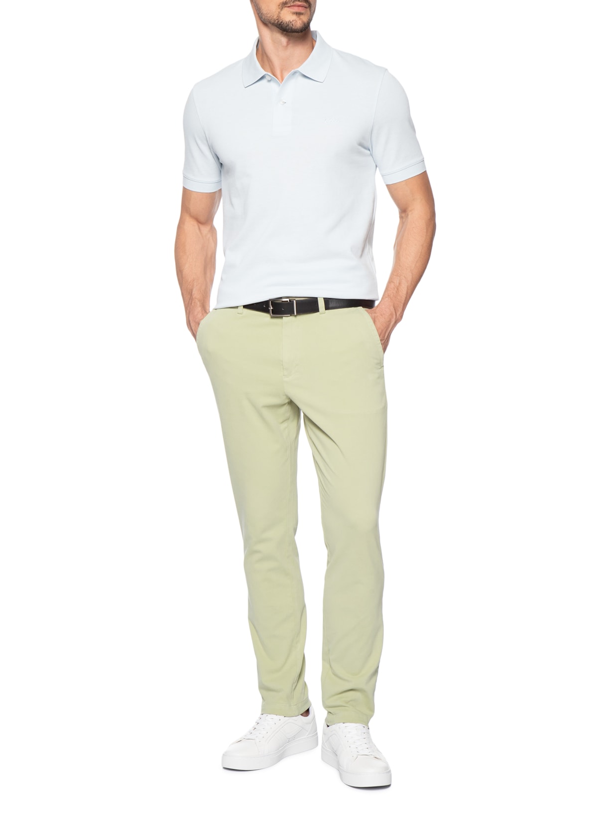 Polo Masculina Manga Curta Pallas Azul Boss
