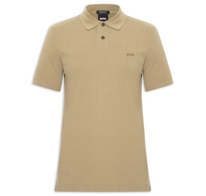 Polo Masculina Manga Curta Pallas Regular fit  - Bege
