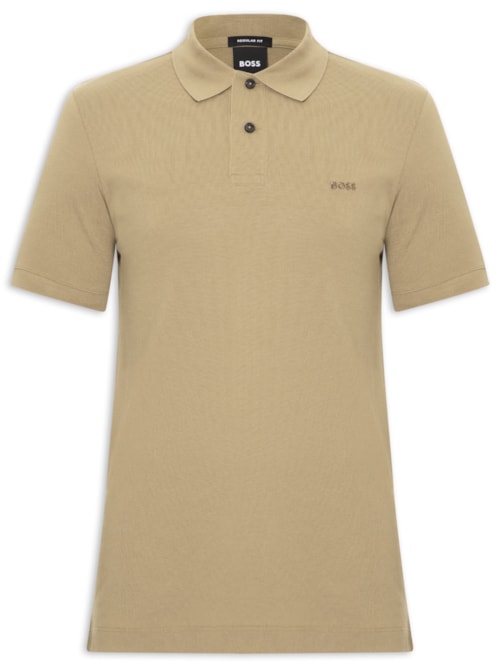 Polo Masculina Manga Curta Pallas Regular fit - Bege
