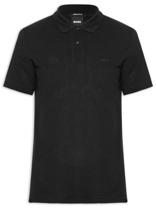 Polo Masculina Manga Curta Pallas Regular fit - Preto