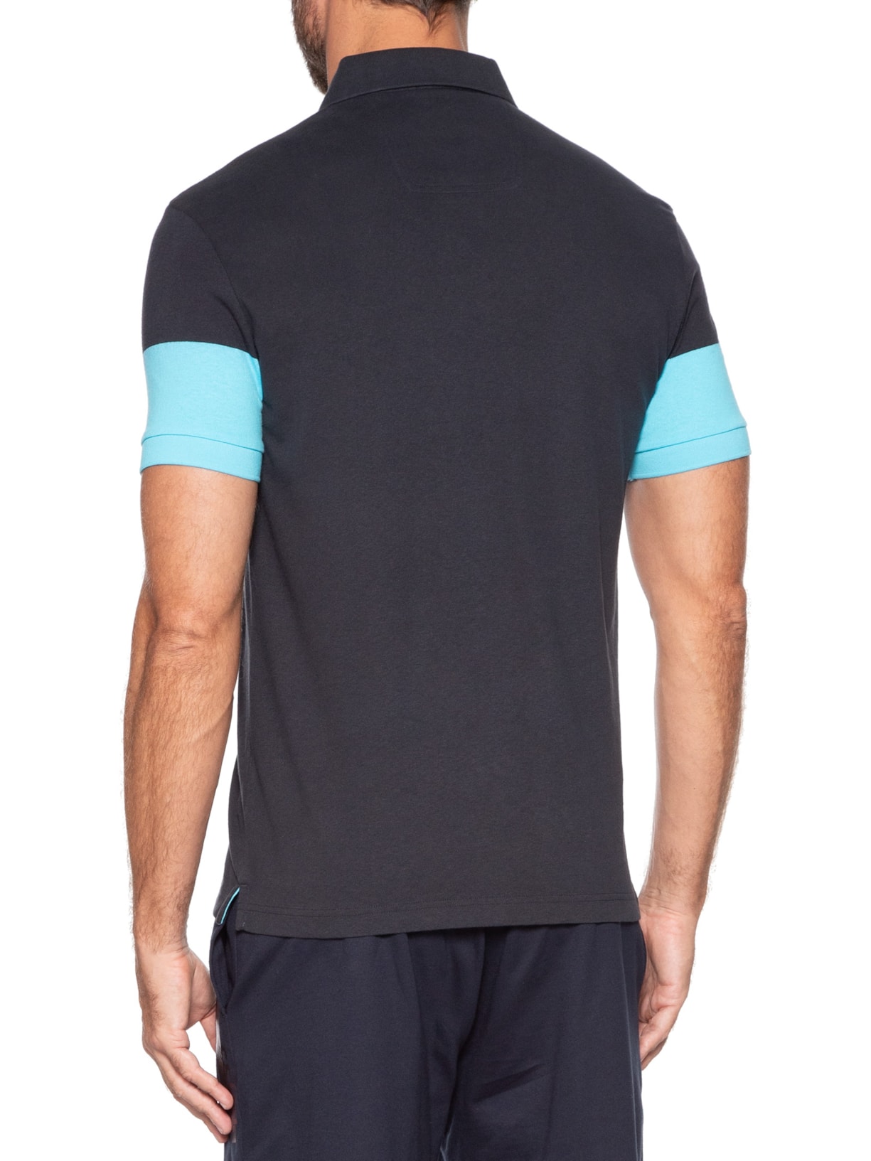 Polo Masculina Manga Curta Panvel Azul Boss