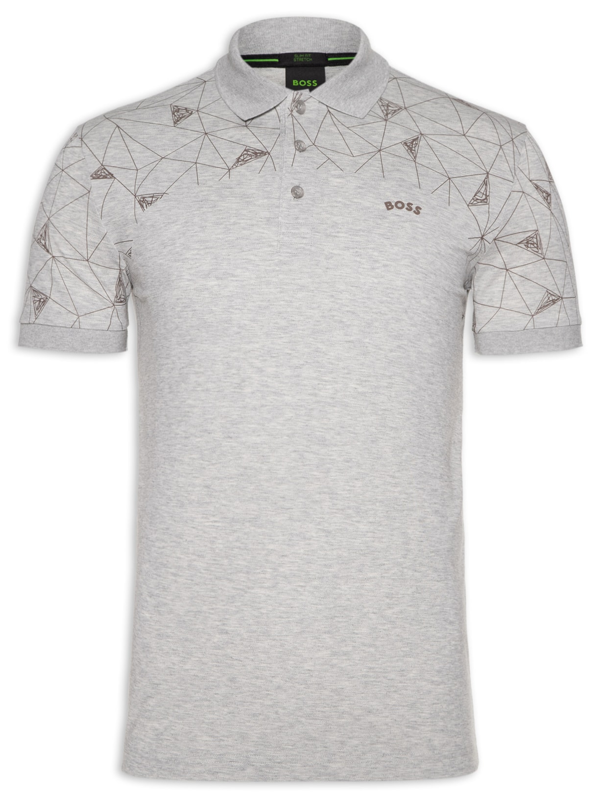 Polo Masculina Manga Curta Paule - Cinza