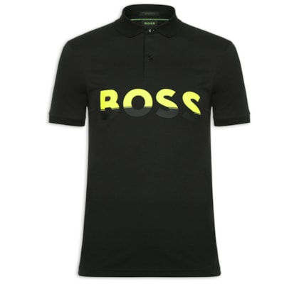 Pólo Masculina Manga Curta Pavel - Preto