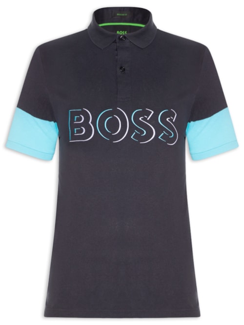Polo Masculina Manga Curta Pavel Regular fit - Azul