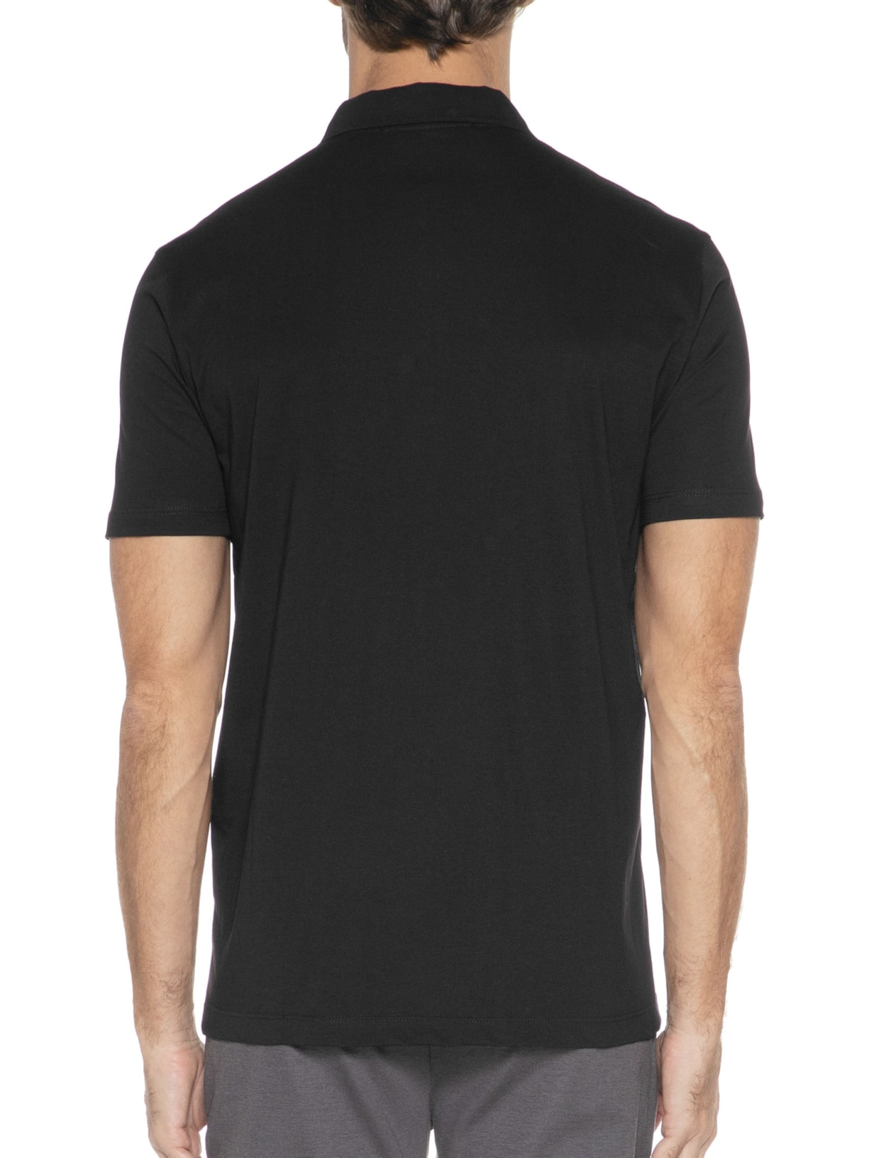 Polo Masculina Manga Curta Pima Básica Preto Vr