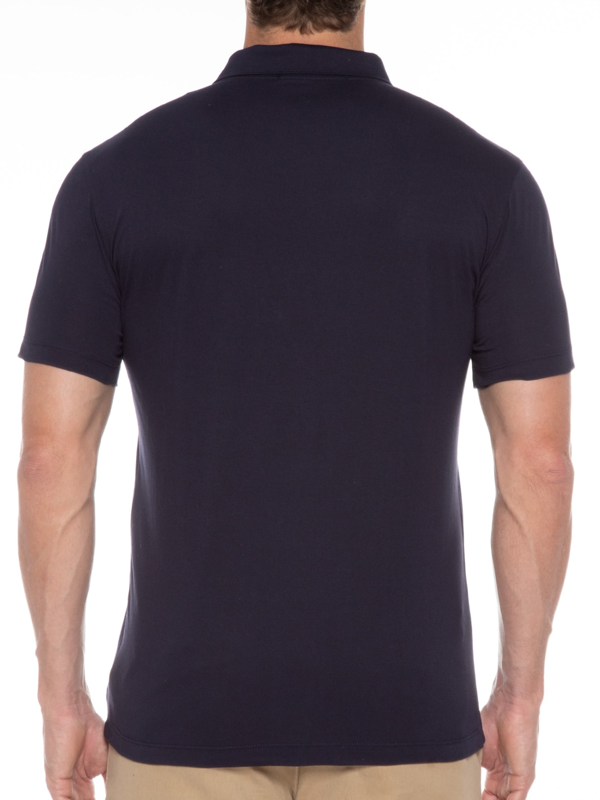 Polo Masculina Manga Curta Pima Gola De Retilínea Básica Azul Vr