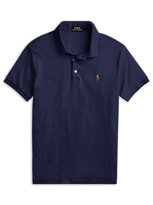 Polo Masculina Manga Curta Pima Slim Fit - Azul