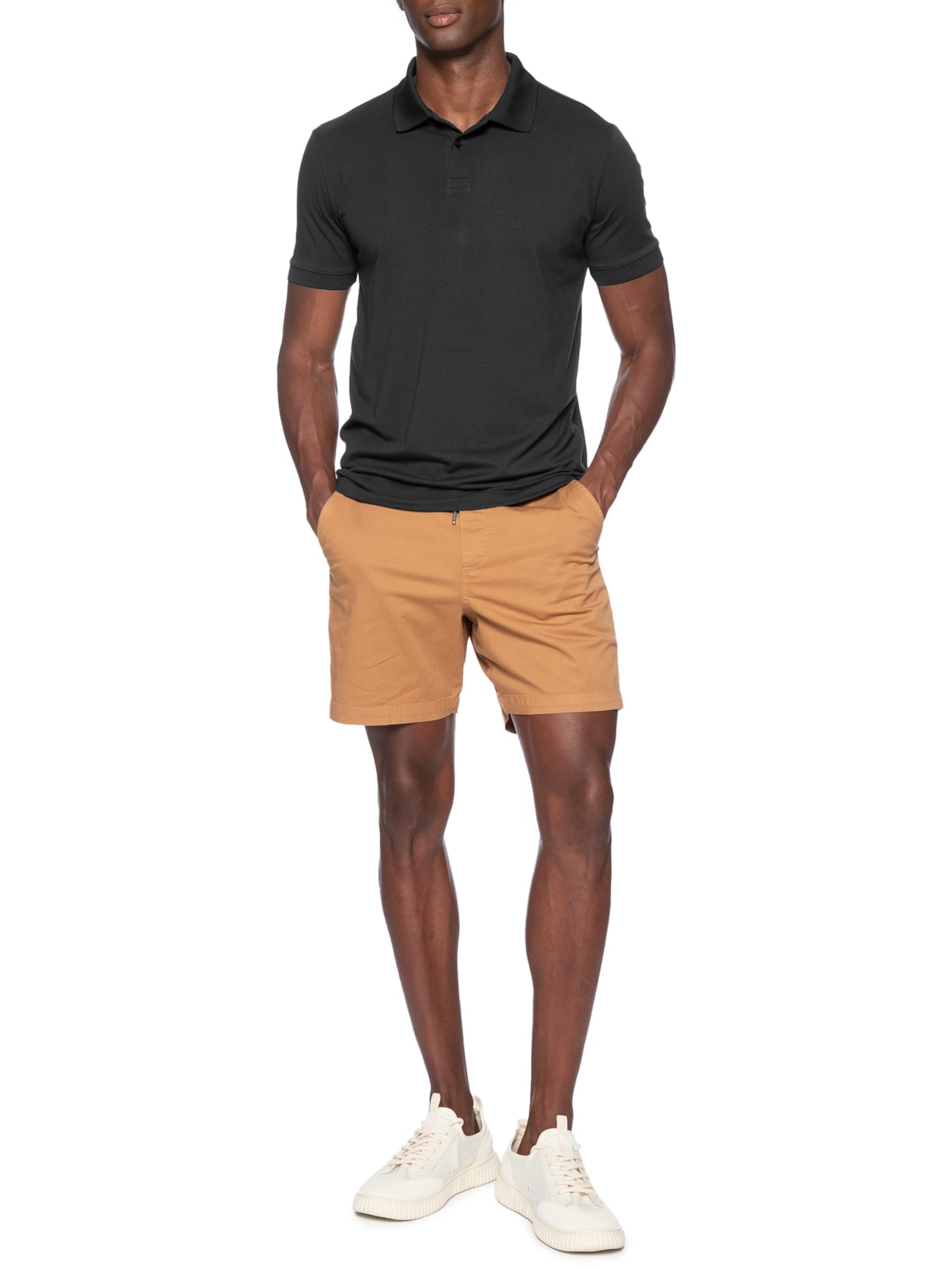 Pólo Masculina Manga Curta Pima Tech Preto Reserva