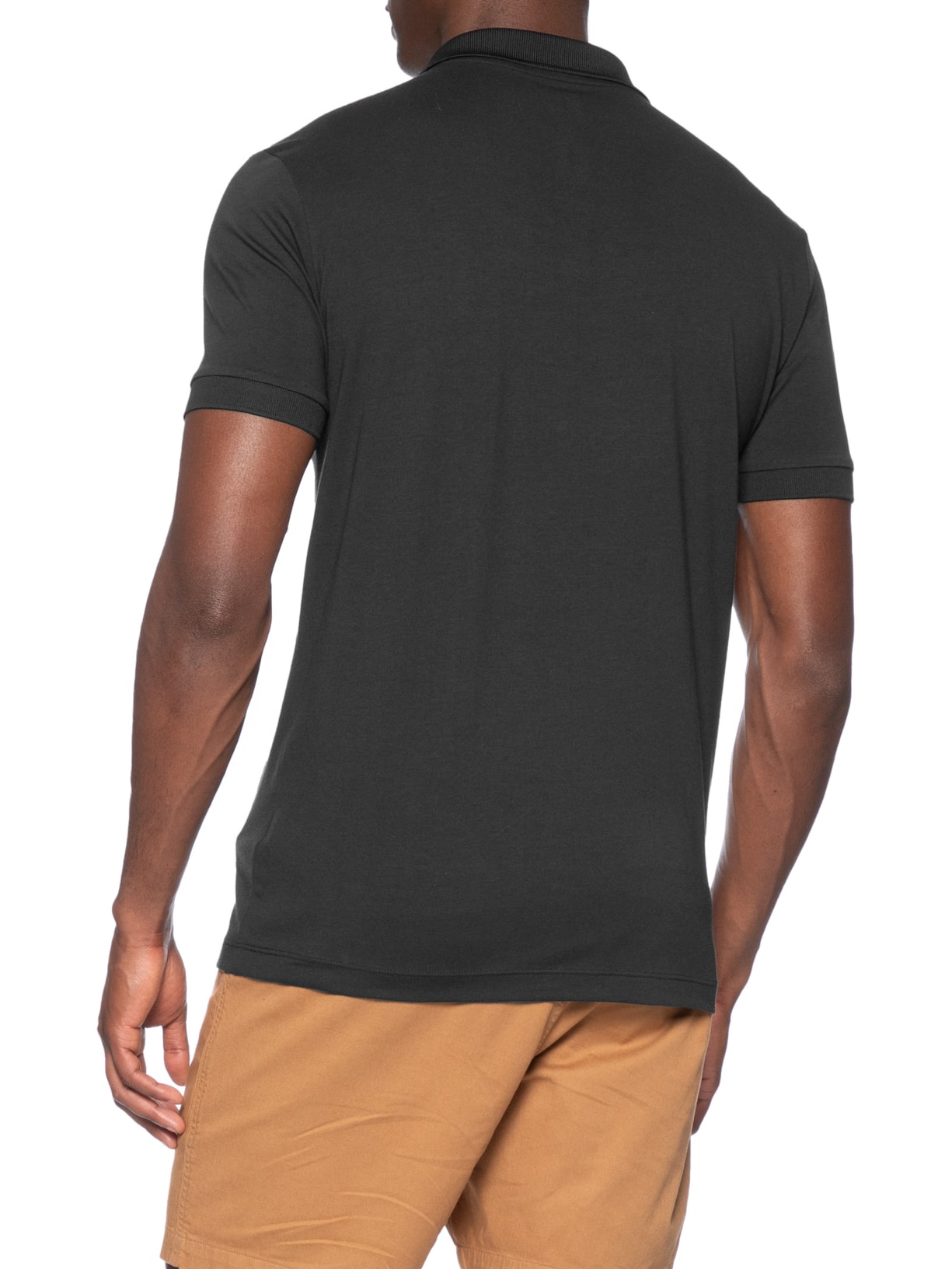 Pólo Masculina Manga Curta Pima Tech Preto Reserva