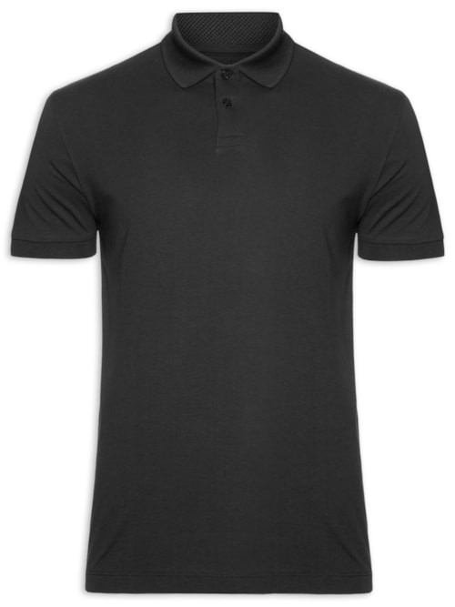 Pólo Masculina Manga Curta Pima Tech - Preto