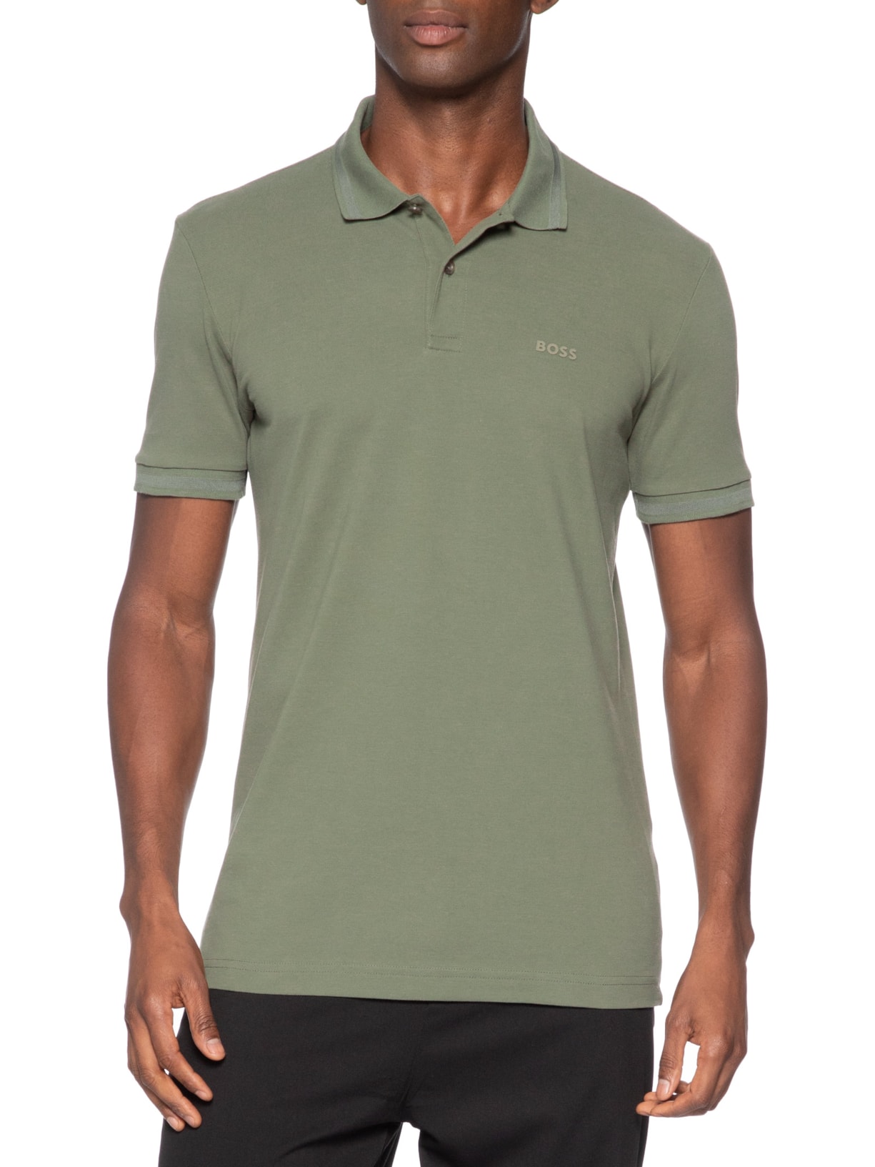Polo Masculina Manga Curta Pio 1 Regular fit – Verde Boss
