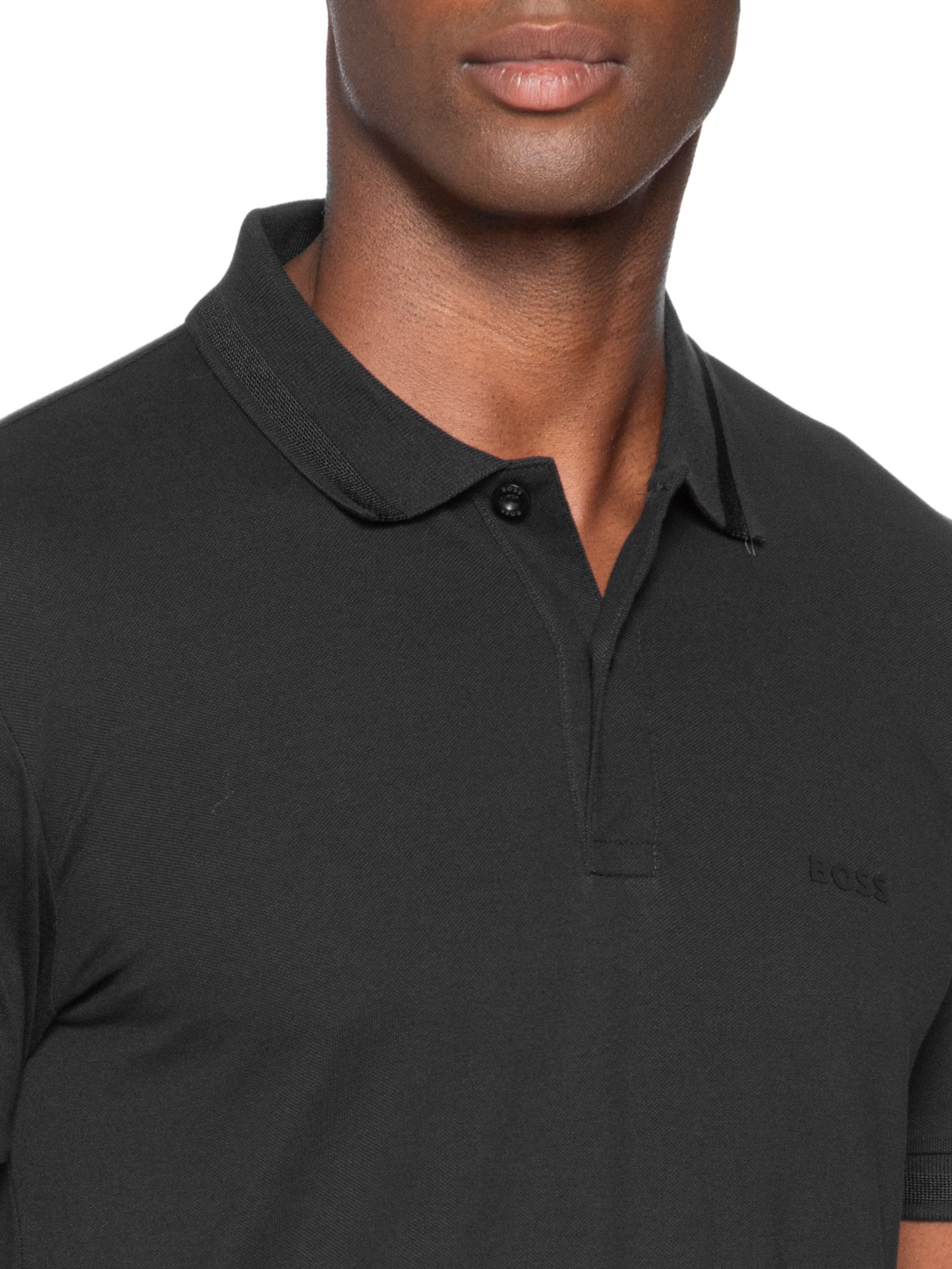 Pólo Masculina Manga Curta Pio 1 – Preto Boss