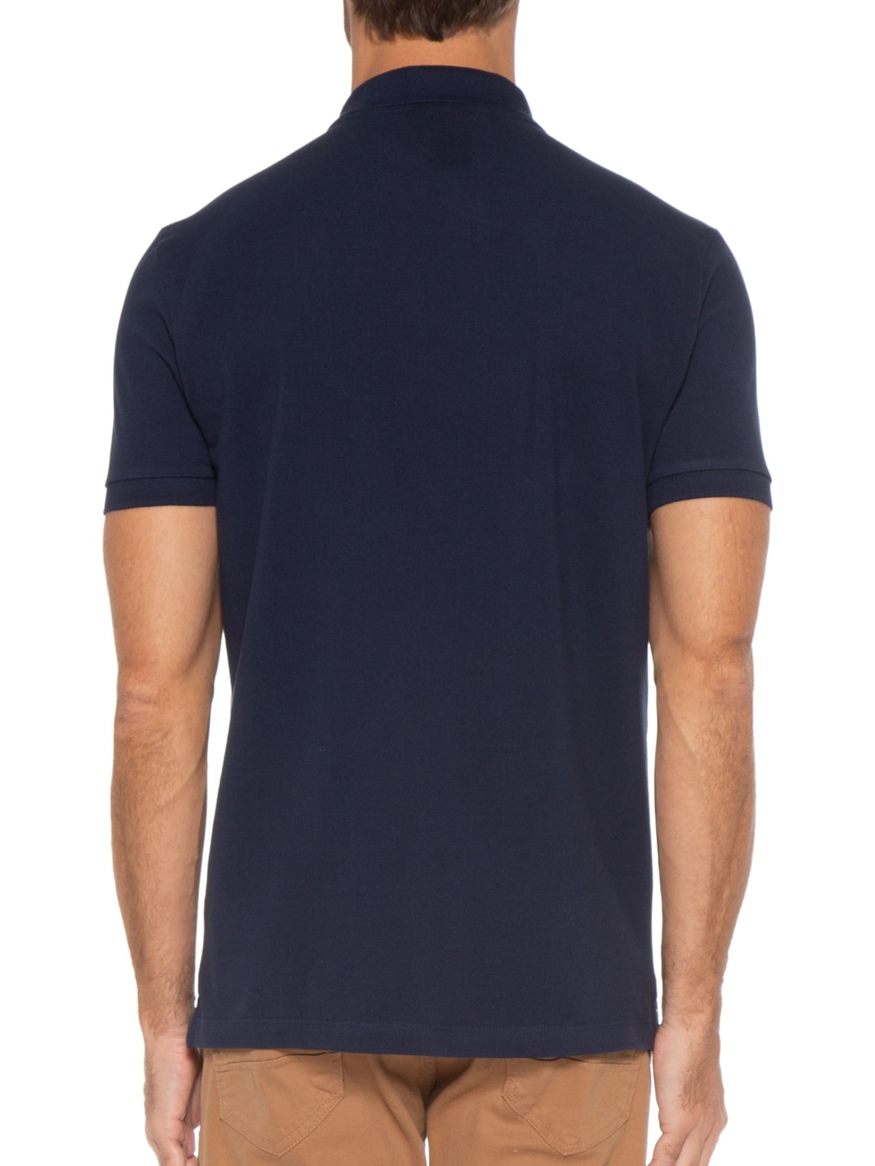Polo Masculina Manga Curta Piquet Basica Azul Reserva