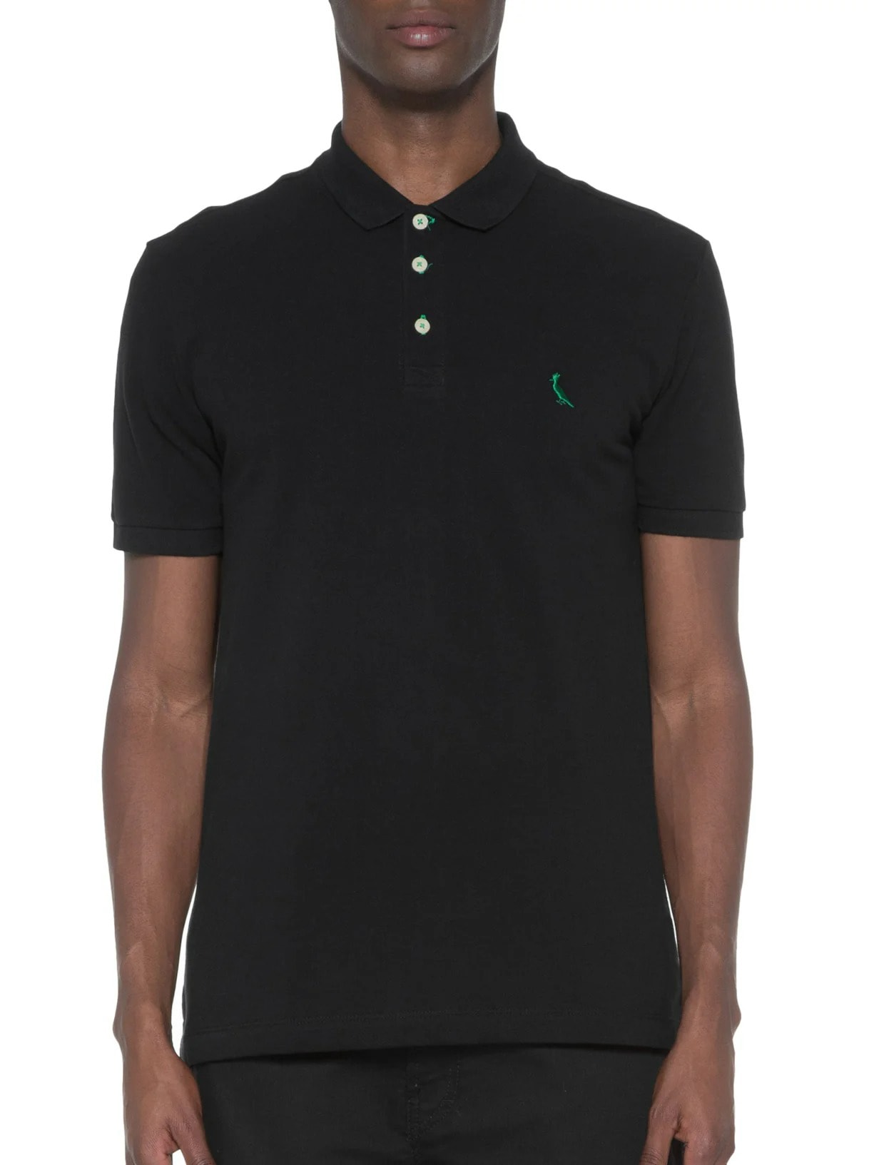 Polo Masculina Manga Curta Piquet Básica Preto Reserva