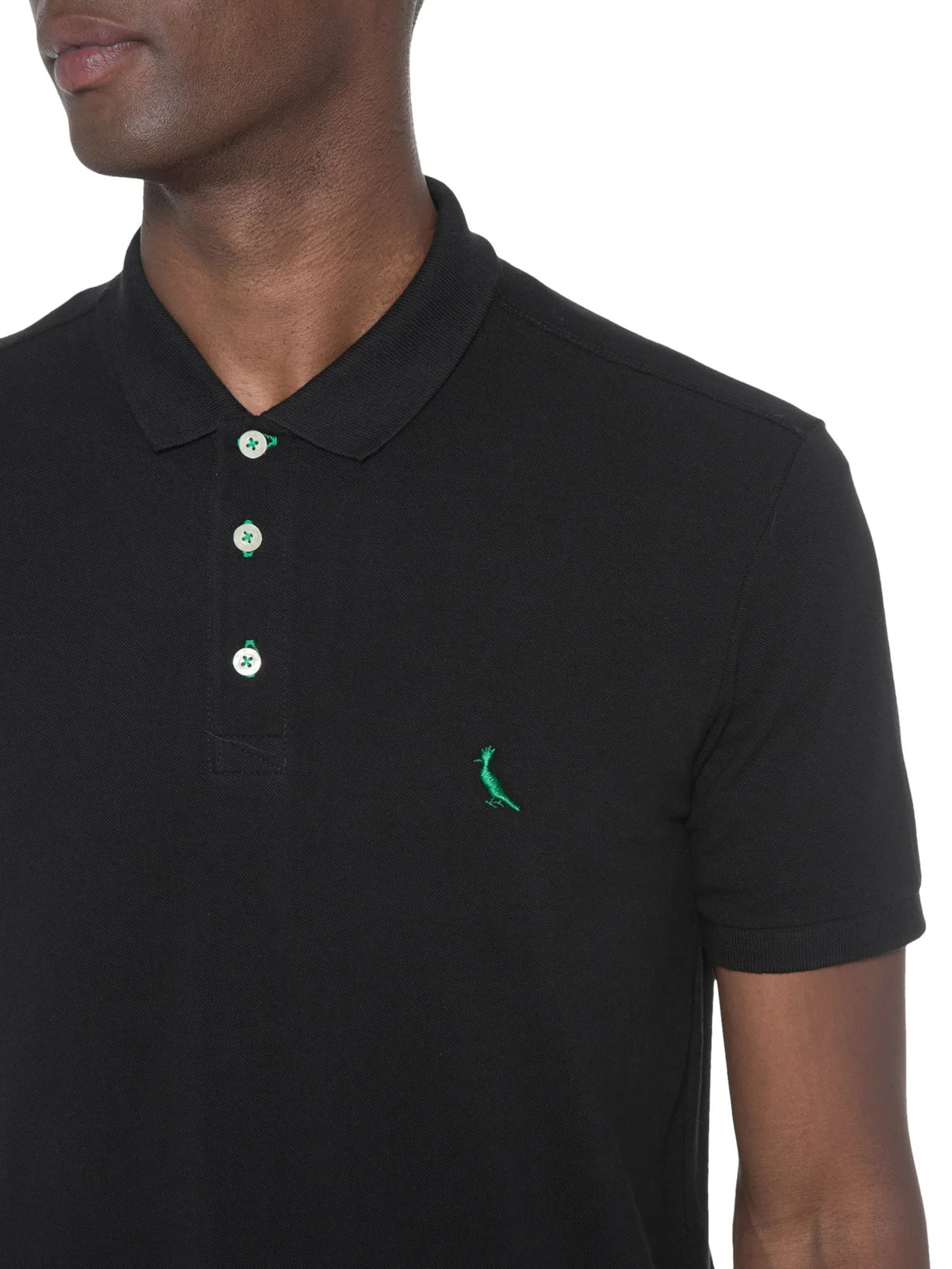 Polo Masculina Manga Curta Piquet Básica Preto Reserva