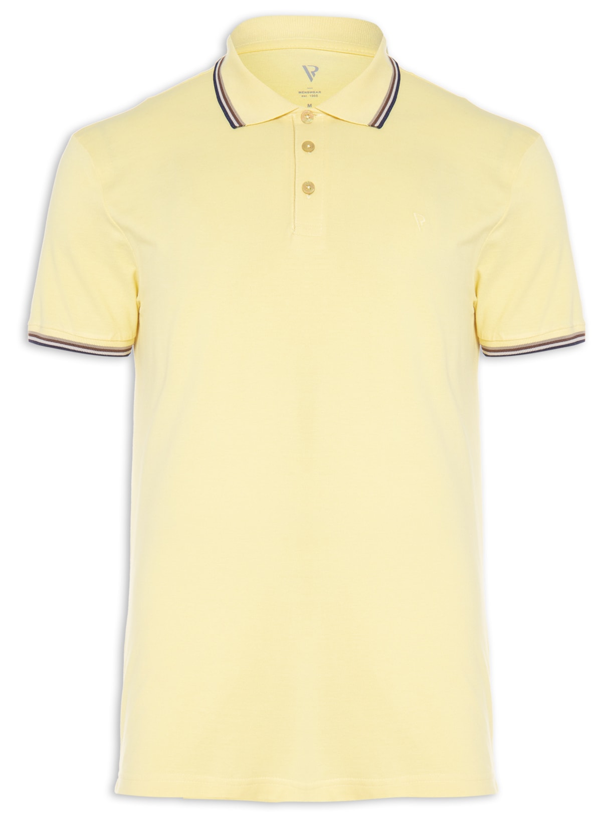Polo Masculina Manga Curta Piquet Classic Frieze - Amarelo