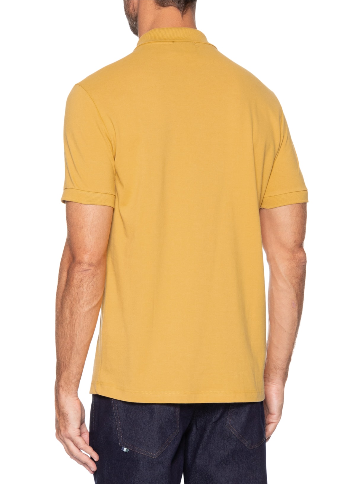 Polo Masculina Manga Curta Piquet Clássica Amarelo Reserva