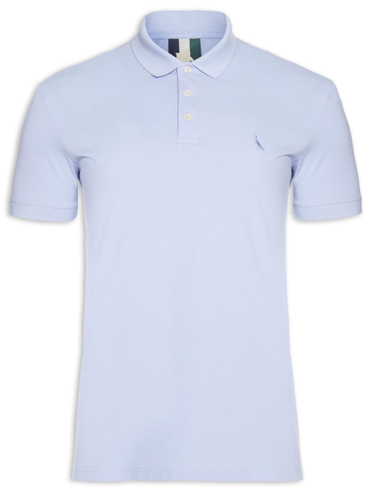Polo Masculina Manga Curta Piquet Clássica - Azul