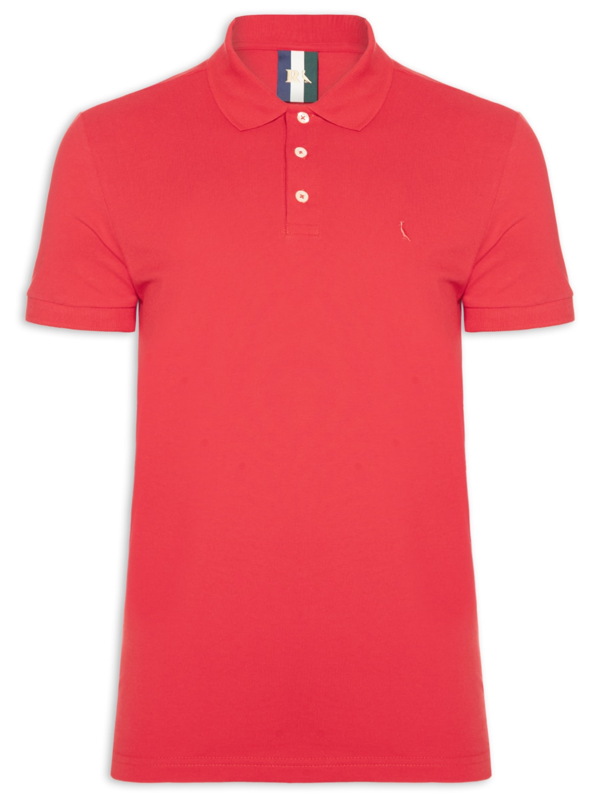 Polo Masculina Manga Curta Piquet Clássicaa - Vermelho