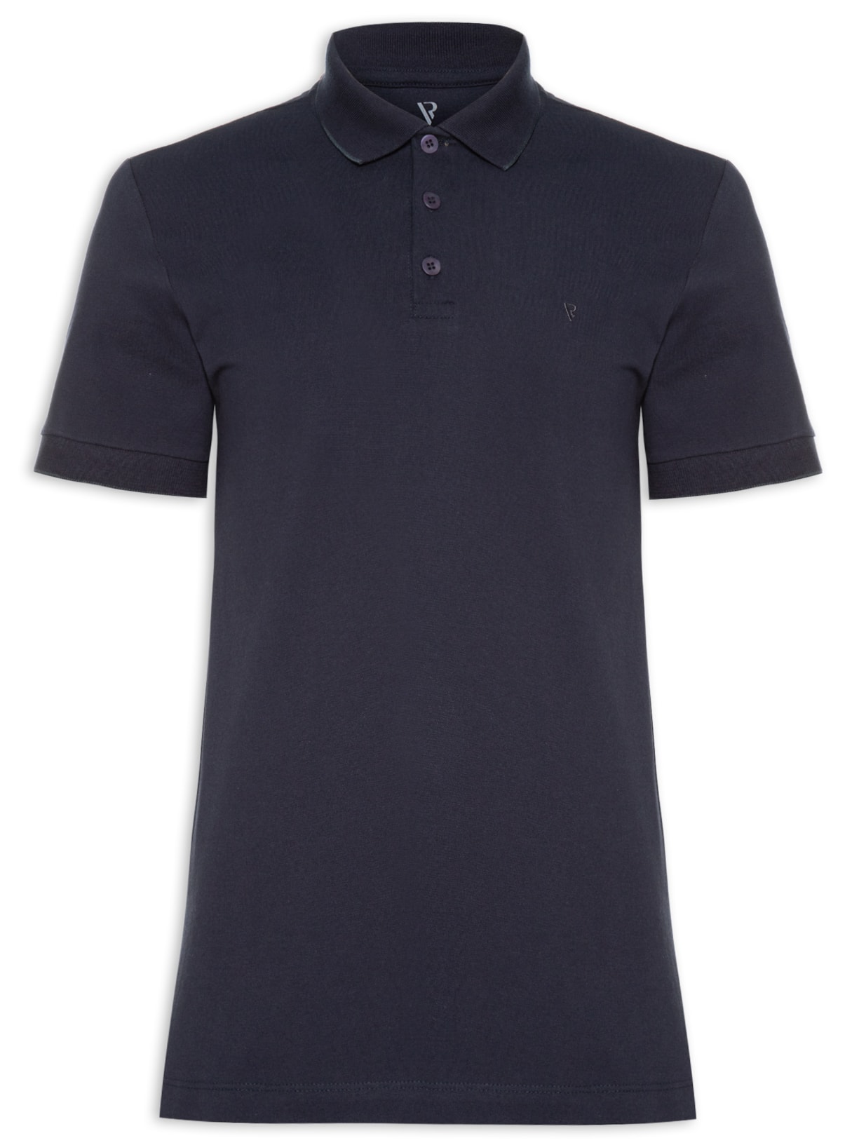 Polo Masculina Manga Curta Piquet Frieze - Azul