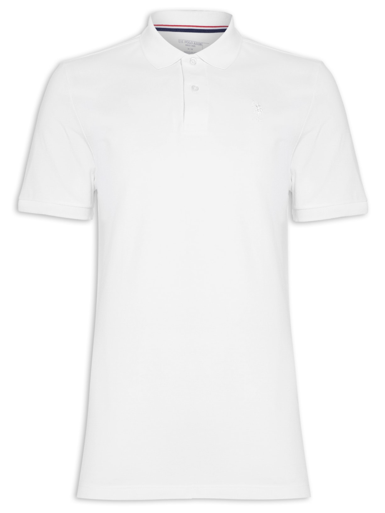 Polo Masculina Manga Curta Piquet Regular - Branco