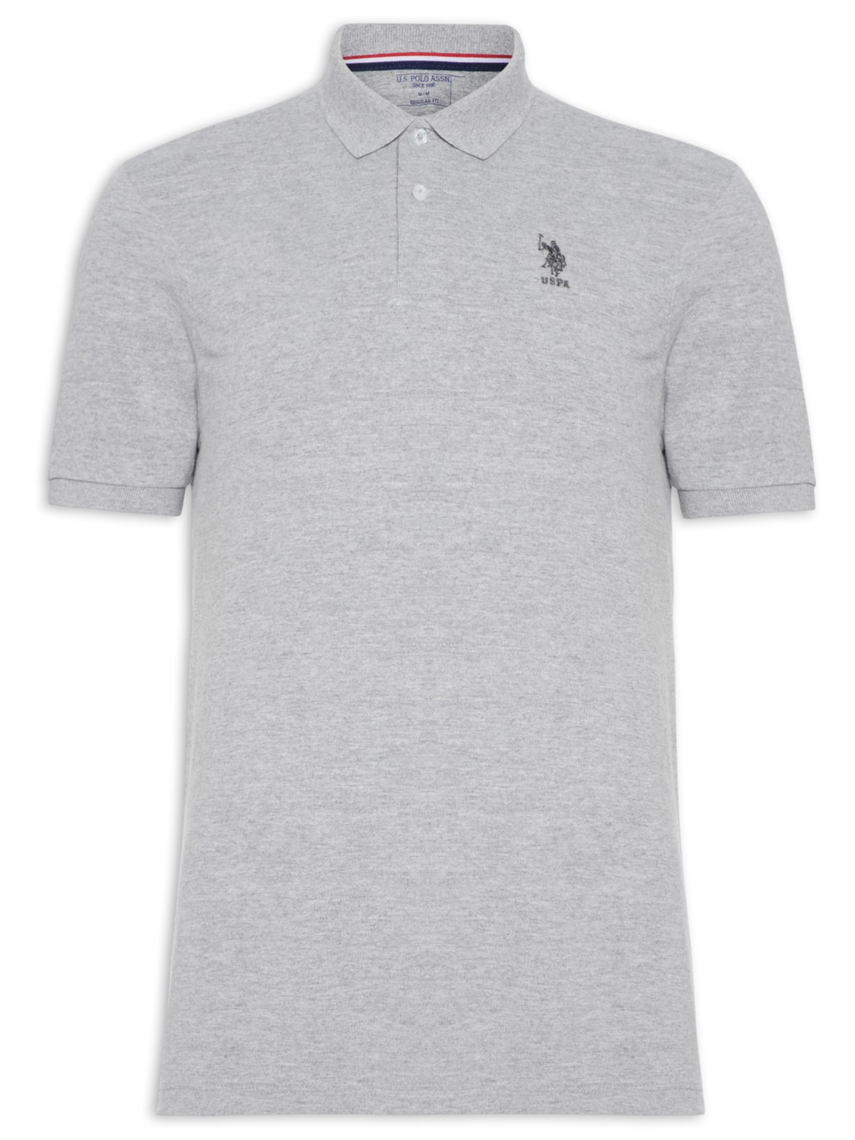 Polo Masculina Manga Curta Piquet Regular - Cinza