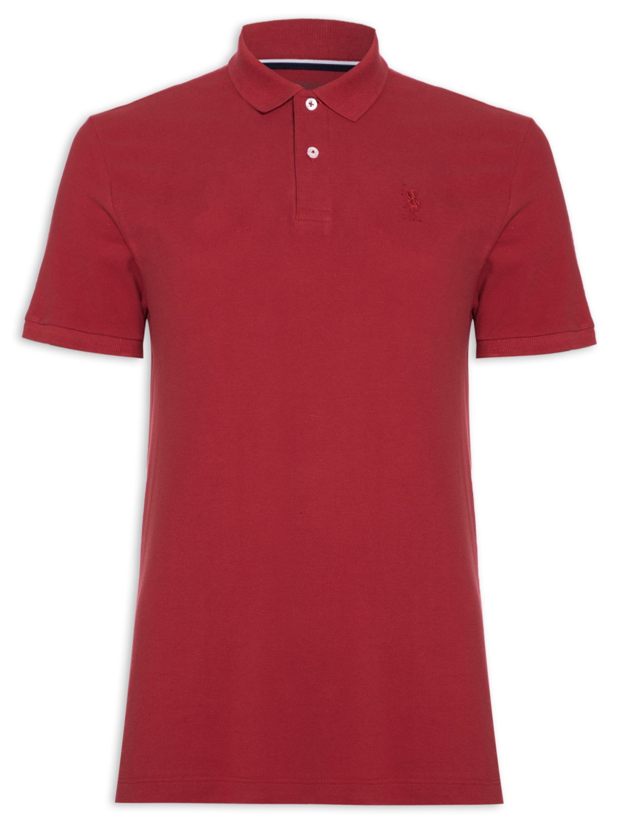 Polo Masculina Manga Curta Piquet Regular - Vermelho