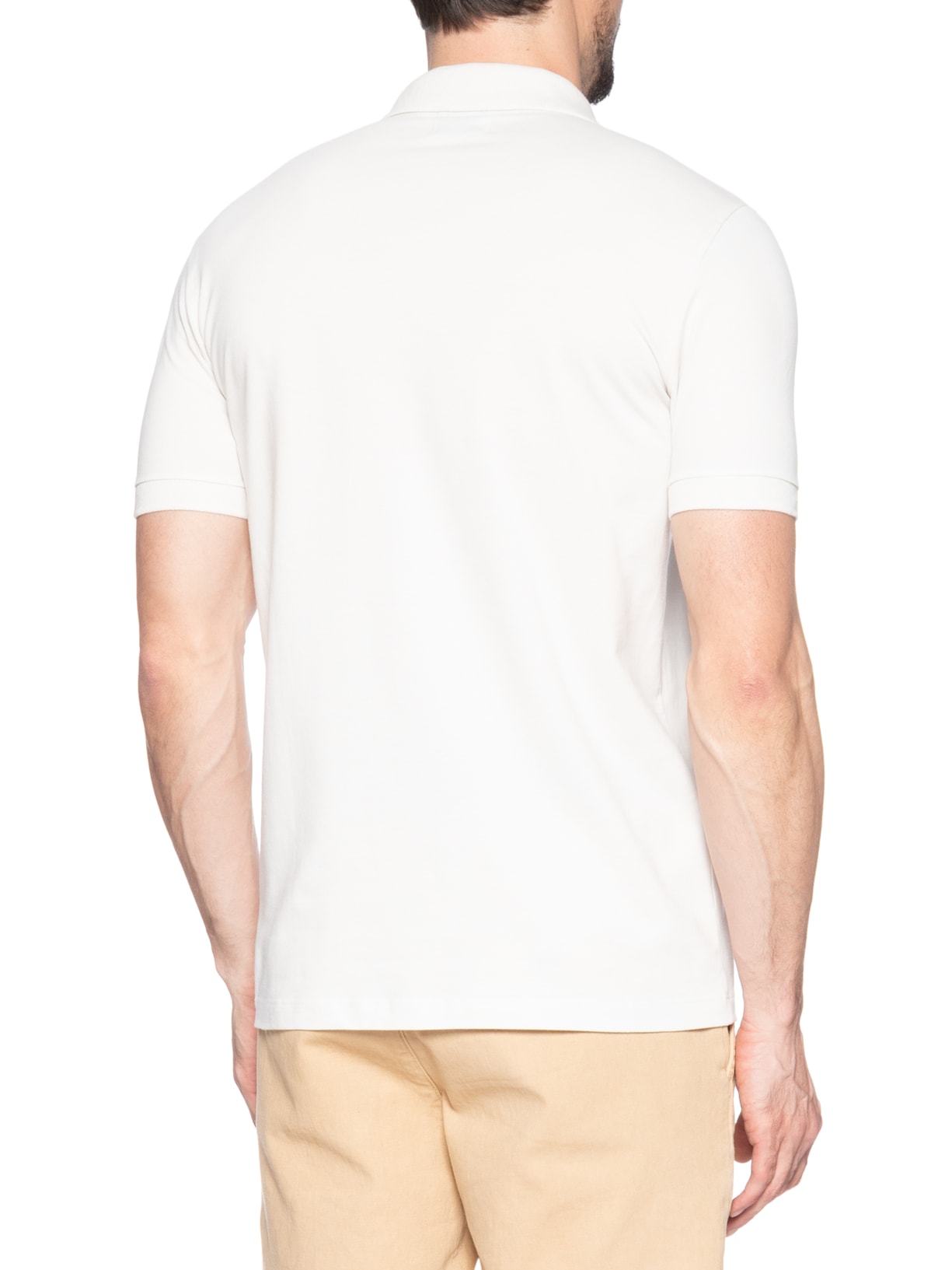 Polo Masculina Manga Curta Piquet Rico Off White Reserva