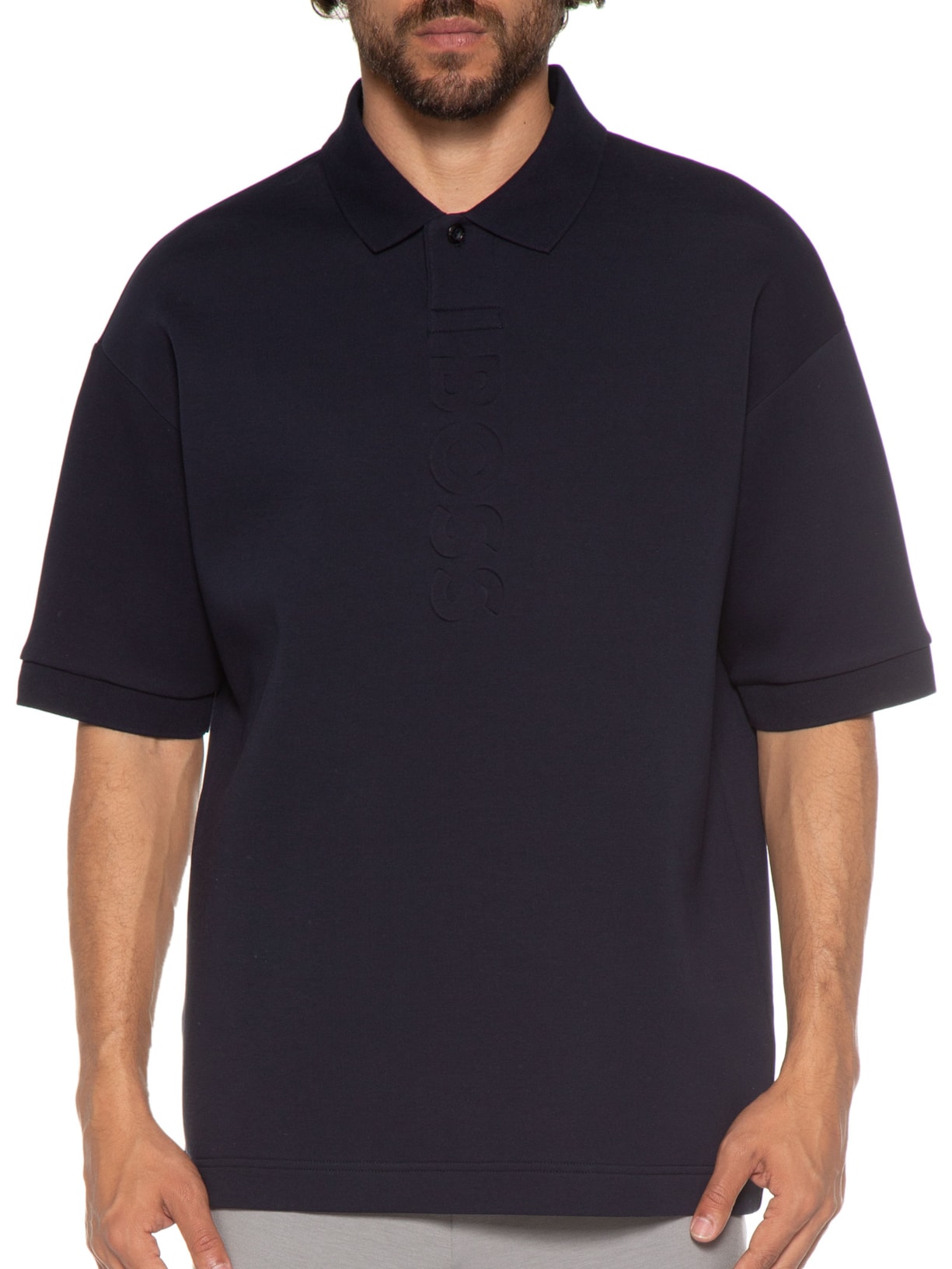 Polo Masculina Manga Curta Pirax Azul Boss