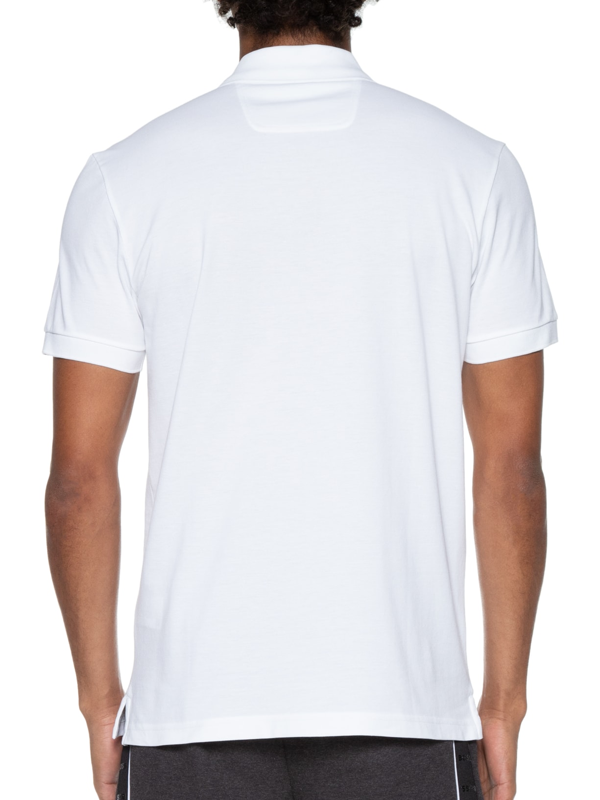 Polo Masculina Manga Curta Piro Branco Boss