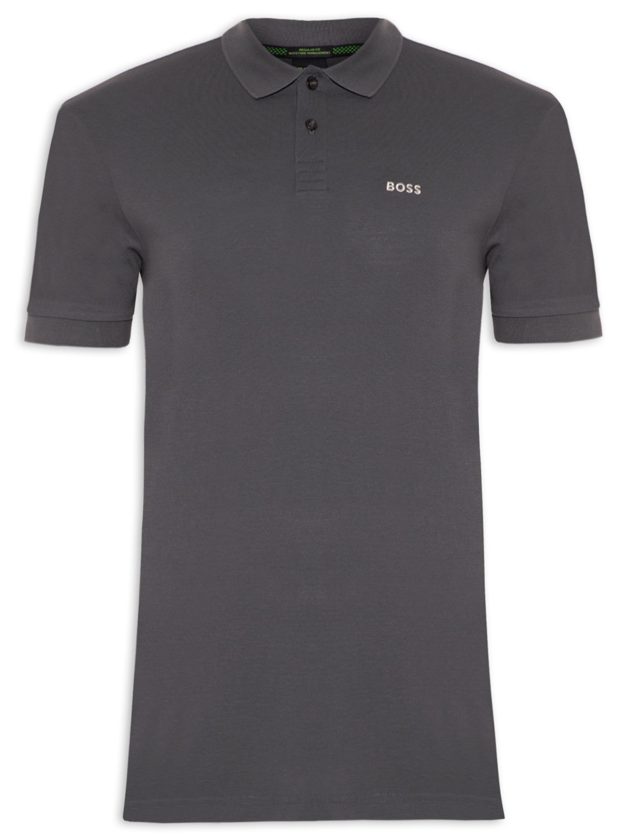 Polo Masculina Manga Curta Piro - Cinza