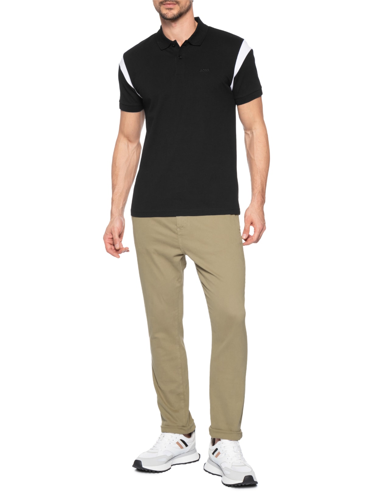 Polo Masculina Manga Curta Pl Union Union Paddy Preto Boss