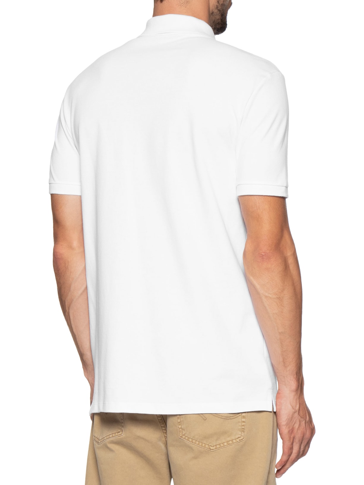 Polo Masculina Manga Curta Premium Branco Calvin Klein Jeans