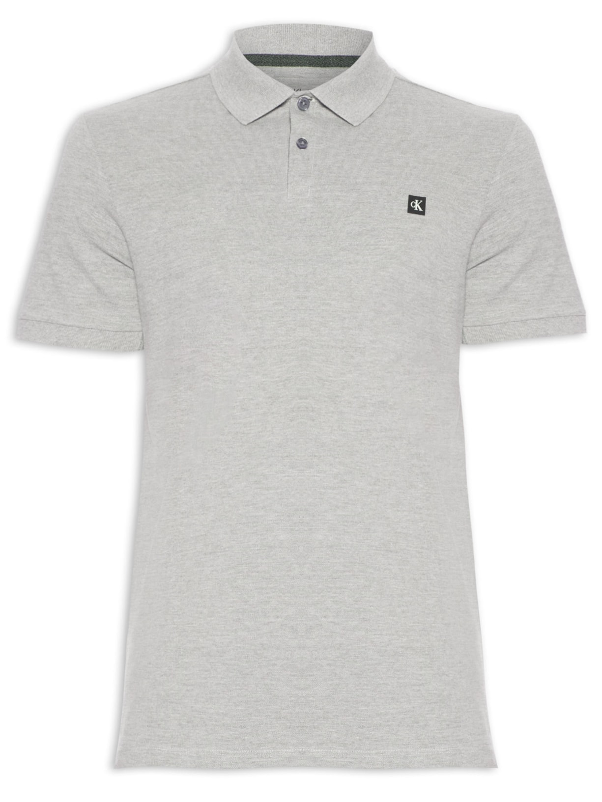 Polo Masculina Manga Curta Premium - Cinza