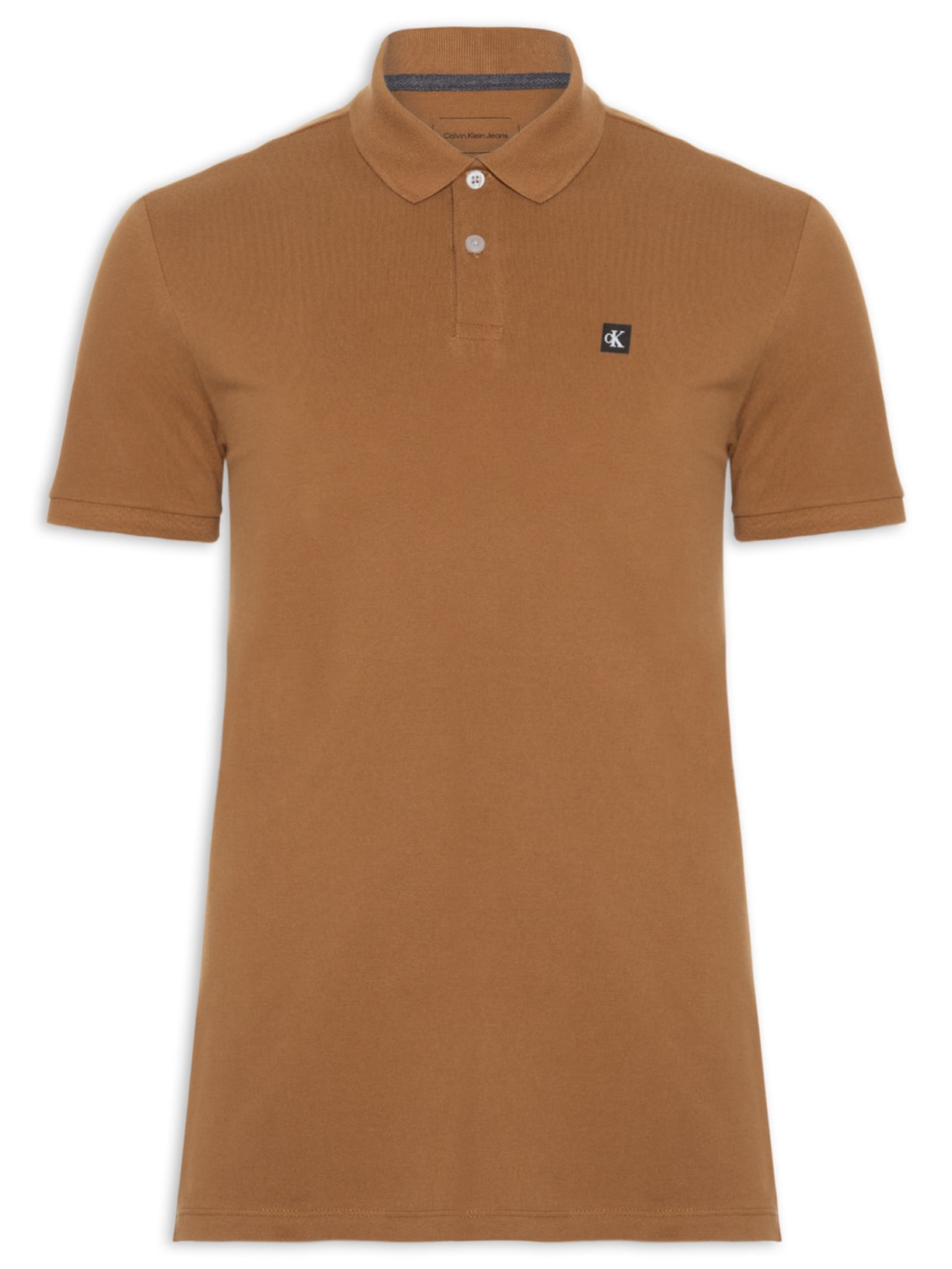 Polo Masculina Manga Curta Premium - Marrom