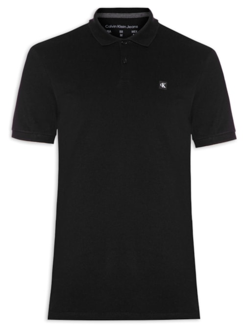 Polo Masculina Manga Curta Premium - Preto