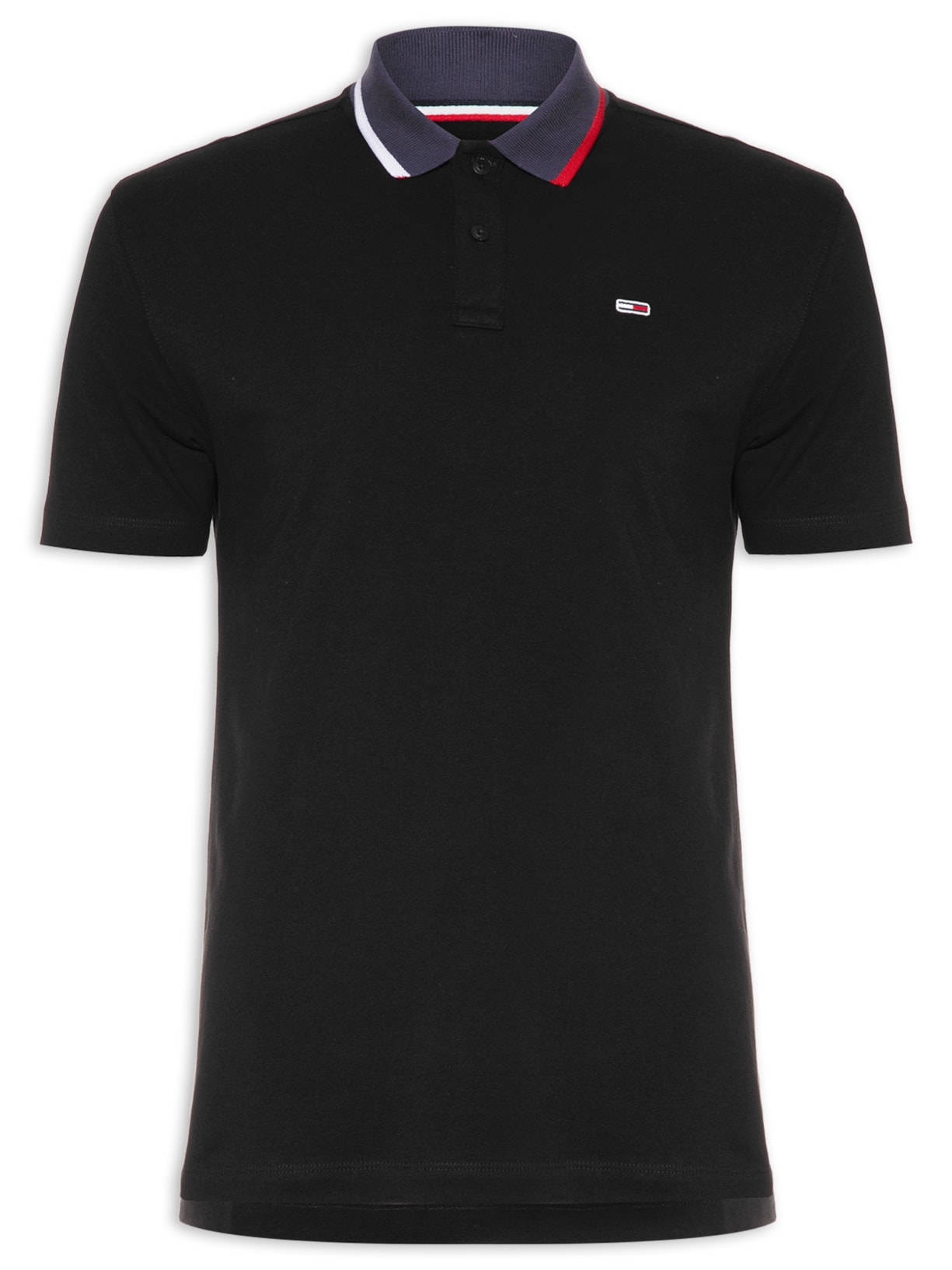 Polo Masculina Manga Curta - Preto