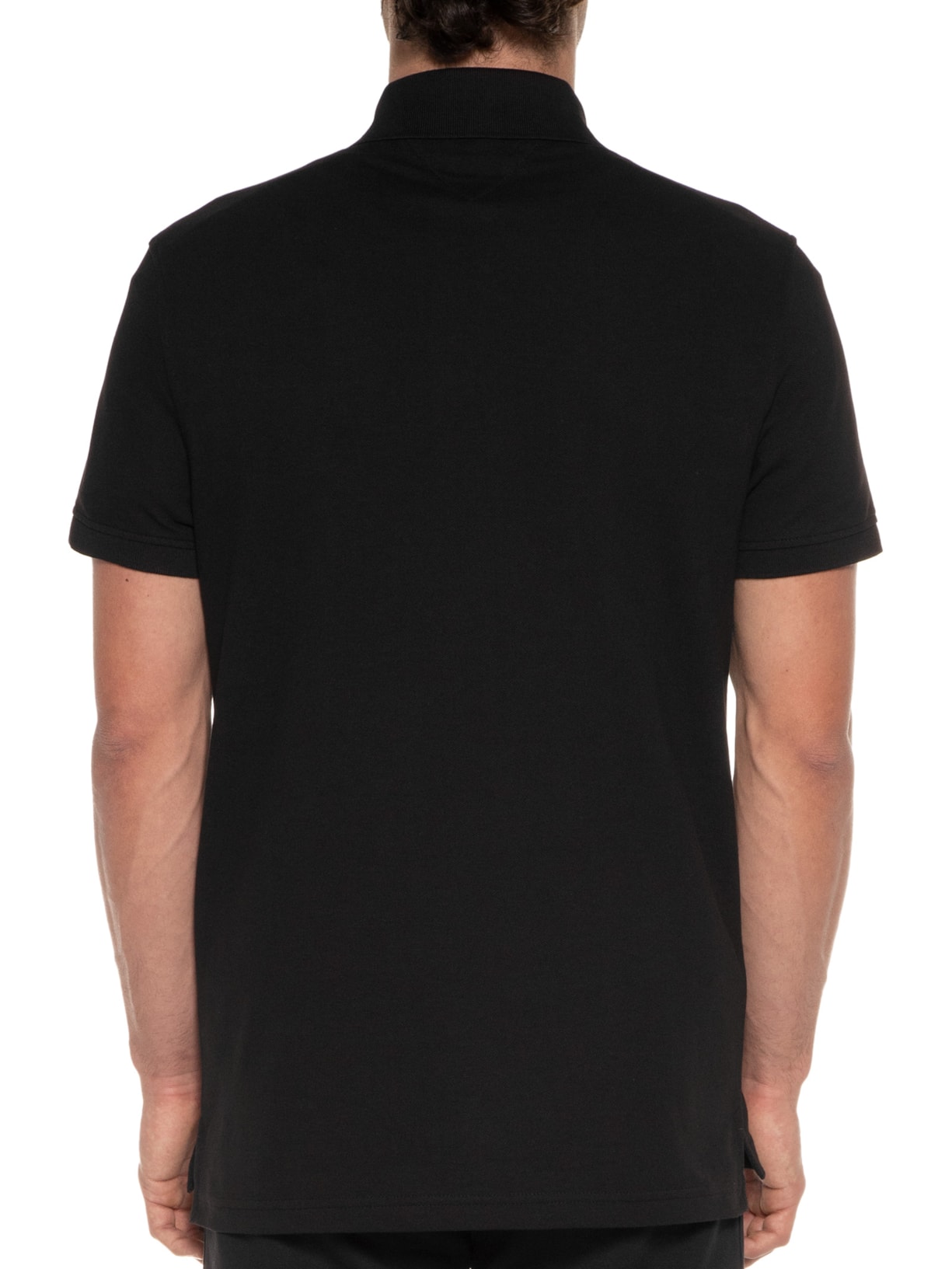 Polo Masculina Manga Curta Preto Tommy Hilfiger