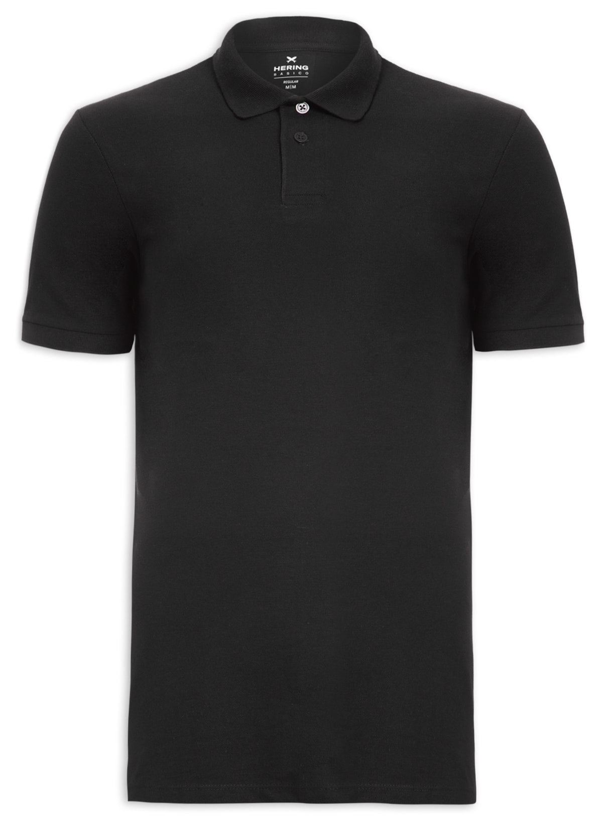 Polo Masculina Manga Curta - Preto