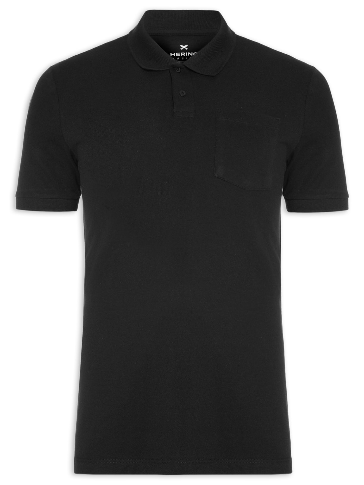 Polo Masculina Manga Curta - Preto