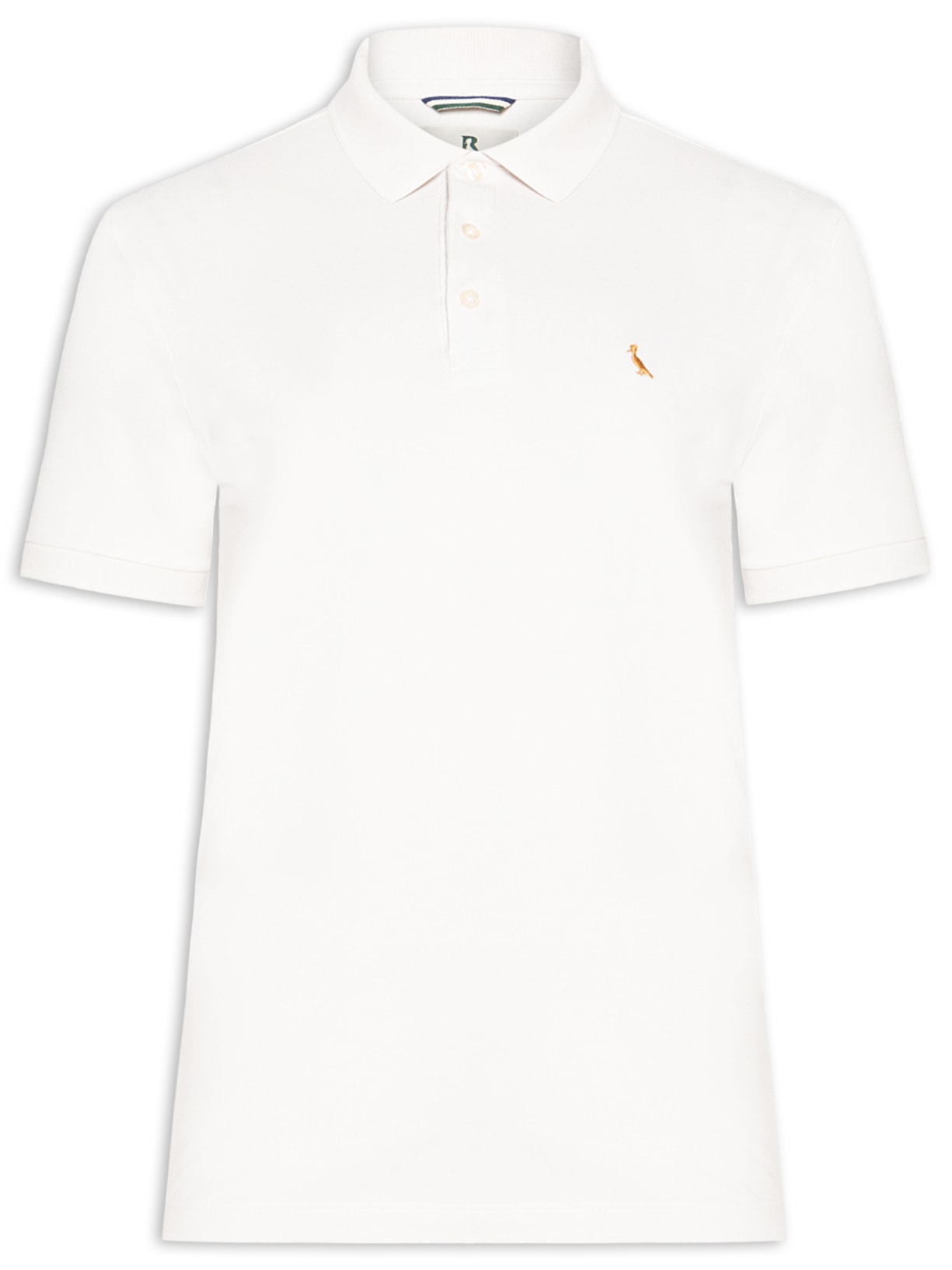 Polo Masculina Manga Curta Regular Essence Off White Reserva