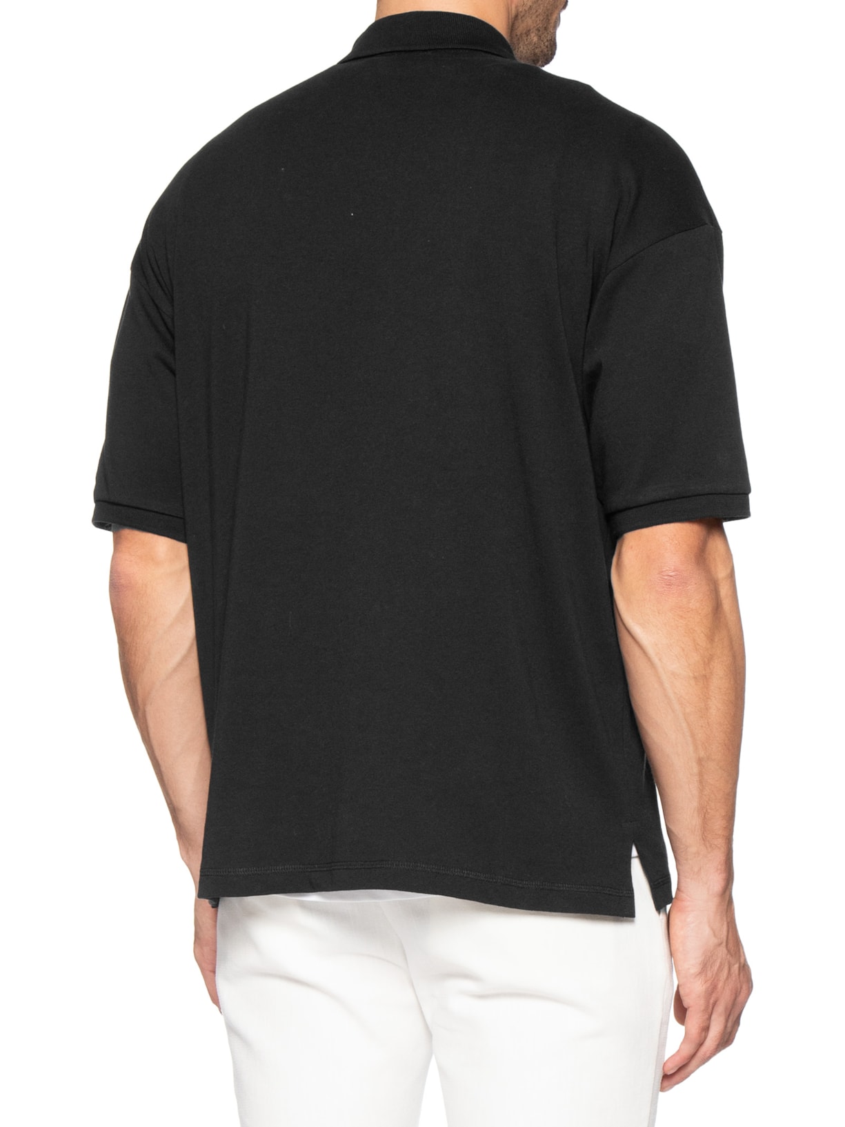 Polo Masculina Manga Curta Relaxed Logo Preto Polo Ralph Lauren